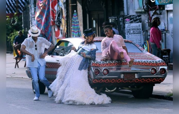 Janet Jackson Turns Brooklyn To Africa With African Print In New Video Shoot & Does Akwaaba Dance