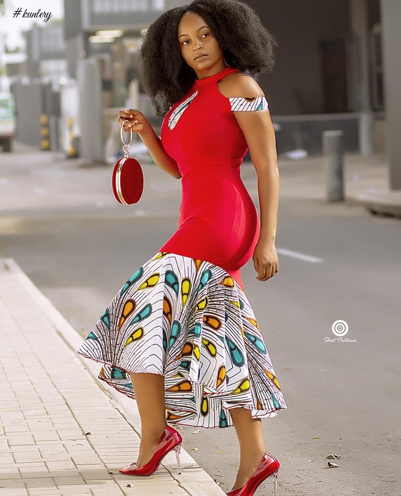 Eyram Just Viralled Various Fabulous Colors Of Akorfas Wardrobe’s New Fish Tail Pencil Dress! See Inside