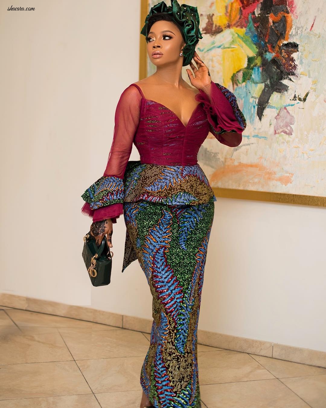 Only Toke Makinwa Can Look This Perfect In This Zhena Woman’s Printastic Ensemble