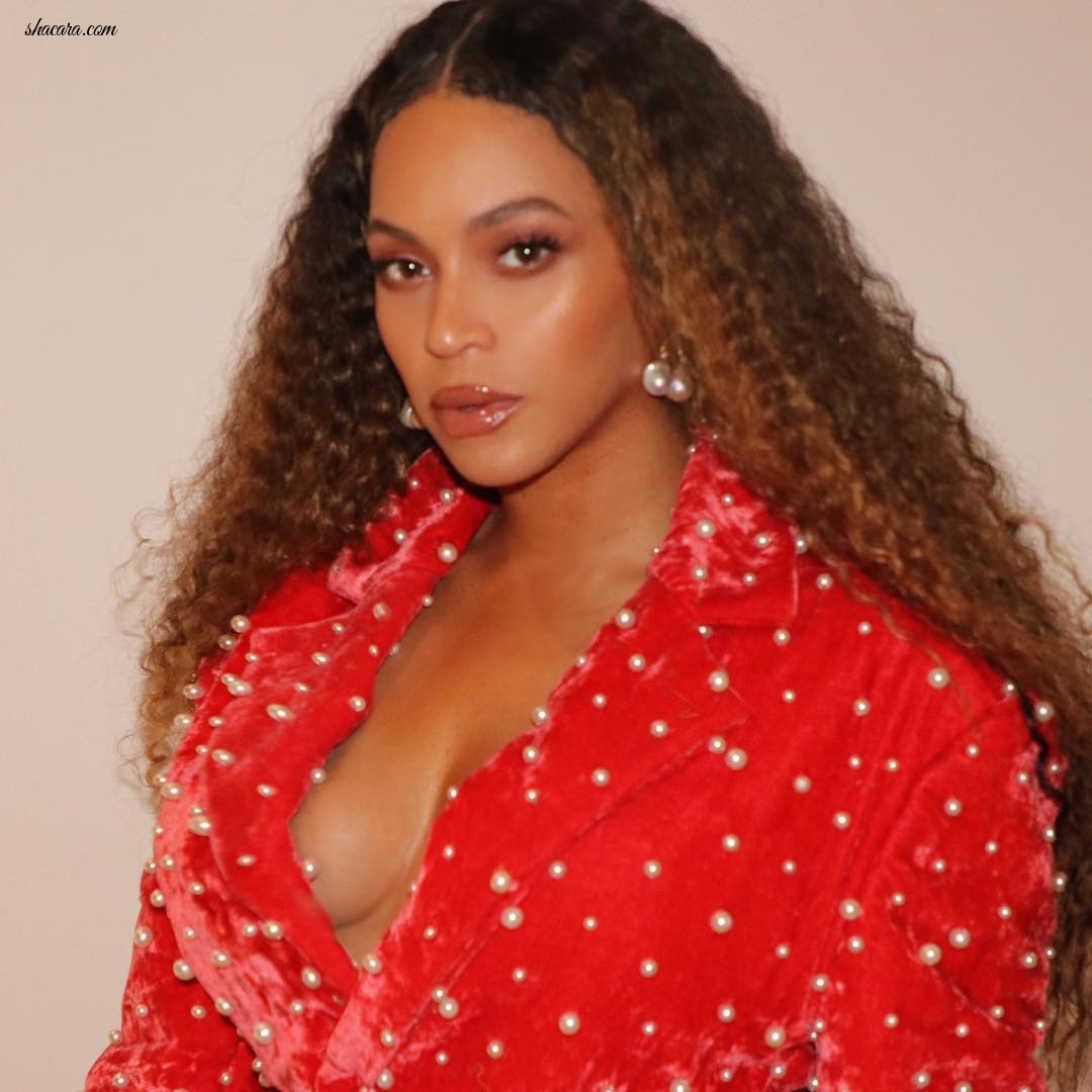 Beyoncé Serves Valentine’s Day Inspiration In A Daring Monochromatic Ensemble