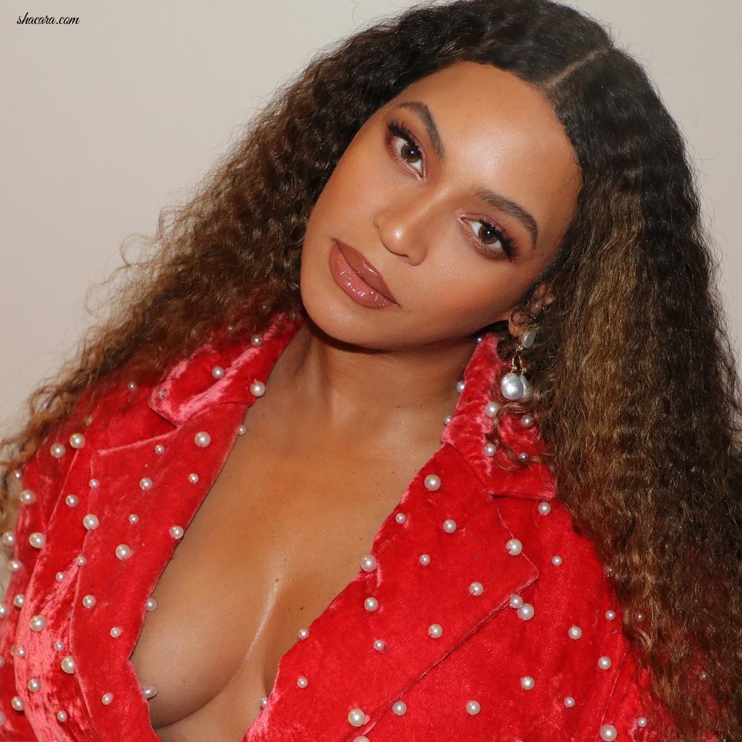 Beyoncé Serves Valentine’s Day Inspiration In A Daring Monochromatic Ensemble