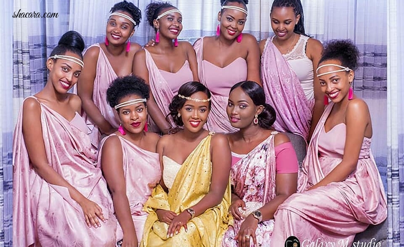 Every Thing Stunning About Rwandan Brides & Bridesmaids And Their Beautiful One Of Shoulder Style