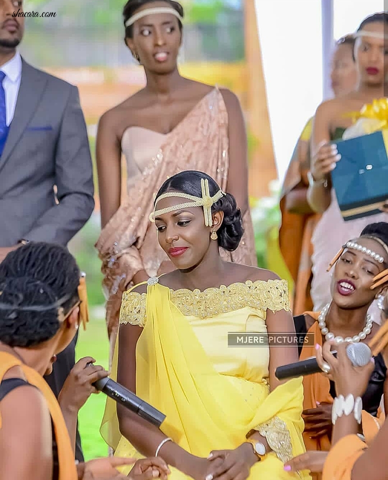 Every Thing Stunning About Rwandan Brides & Bridesmaids And Their Beautiful One Of Shoulder Style