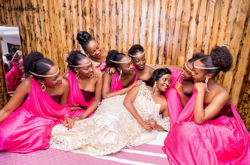 Every Thing Stunning About Rwandan Brides & Bridesmaids And Their Beautiful One Of Shoulder Style