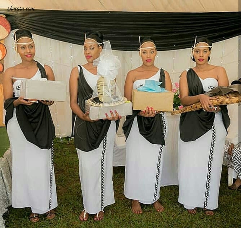 Every Thing Stunning About Rwandan Brides & Bridesmaids And Their Beautiful One Of Shoulder Style