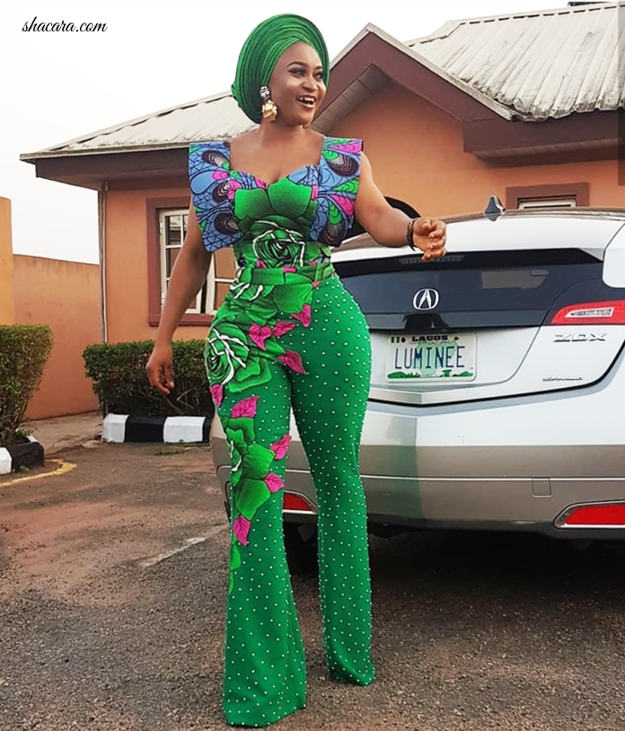 #STYLEGIRL: Nigeria’s Mercy Aigbe & Her Designer Friend Just Painted The Internet Green With These Haute Dresses