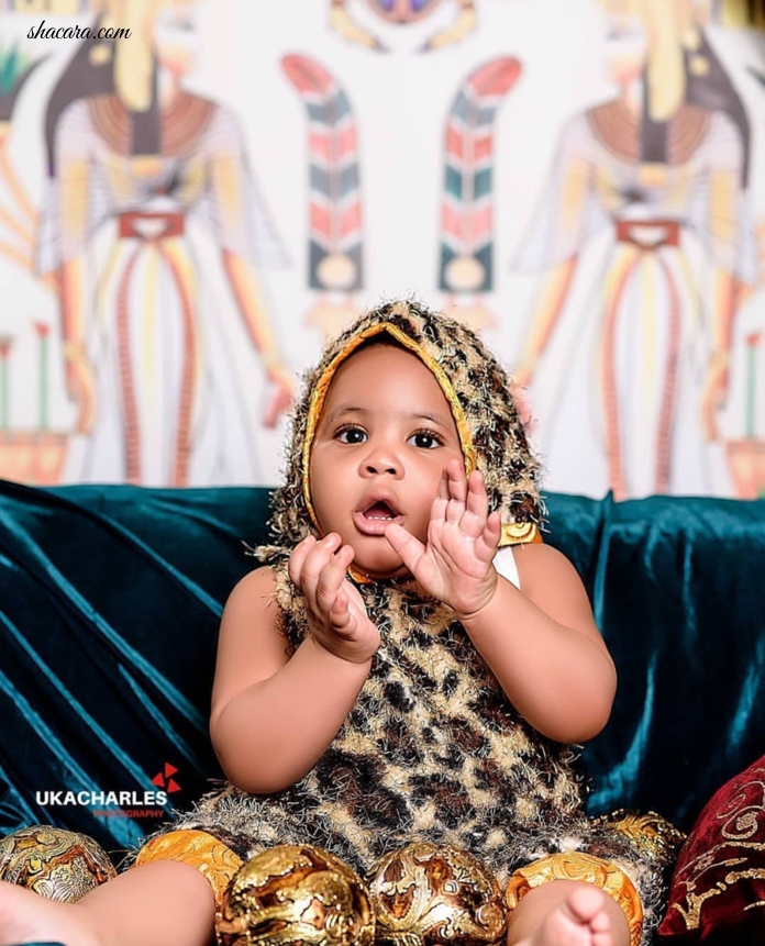 #HOTSHOTS: Nigeria’s FFK’s Wife Precious Breaks The Net Whilst Stunning With Her Triplets In Amazing Egyptian Style Shoot