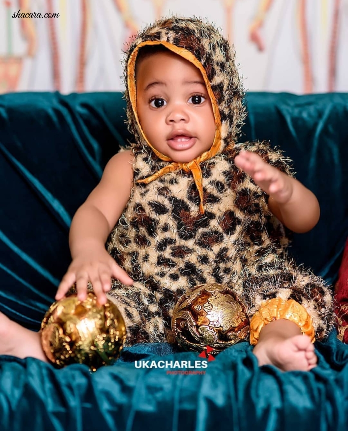 #HOTSHOTS: Nigeria’s FFK’s Wife Precious Breaks The Net Whilst Stunning With Her Triplets In Amazing Egyptian Style Shoot