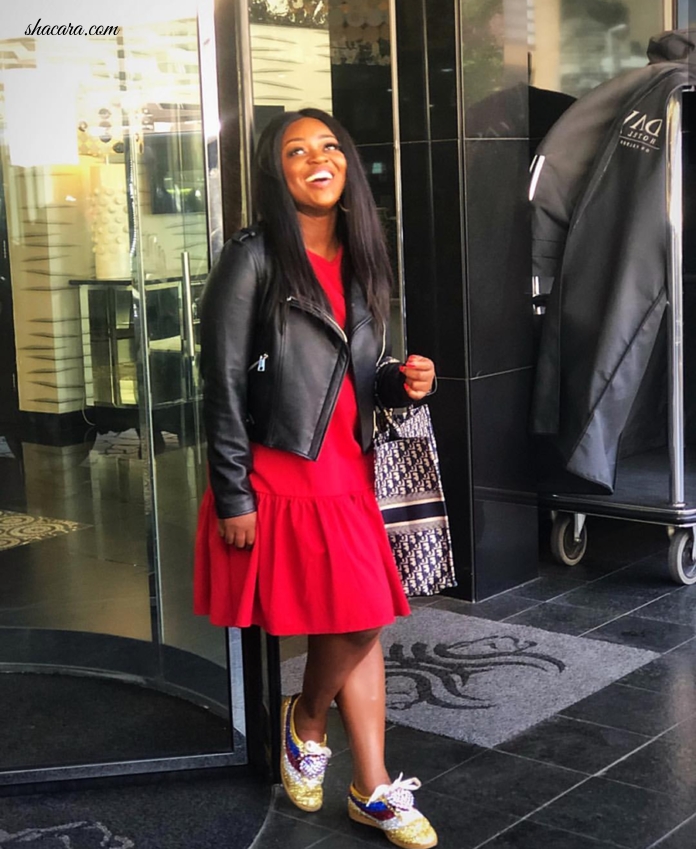 From Pounding Fufu To John Dumelo’s Wedding, Jackie Appiah Is Serving Jacket’s Like Never Before