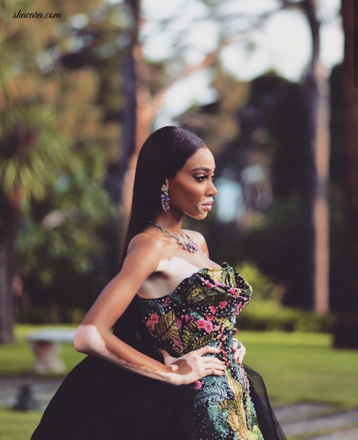 Winnie Harlow Is Beyond Stunning As She Rocks This Beautiful Floral Outfit To Host amfAR Cannes Gala 2019