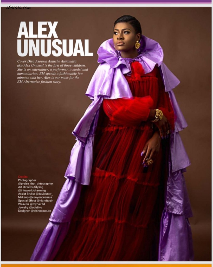 Ex BBNaija Housemate Alex Channels ‘Rapunzel’ For Exquisite Magazine’s Latest Issue |See Stunning Inside Images