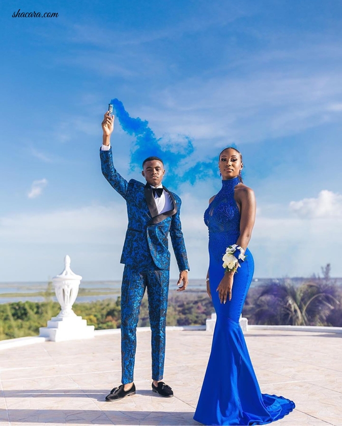 Bahamas Couple Ashanti & Lauryn Just Shook Up The Internet Making Blue The Theme Of Their Prom Look